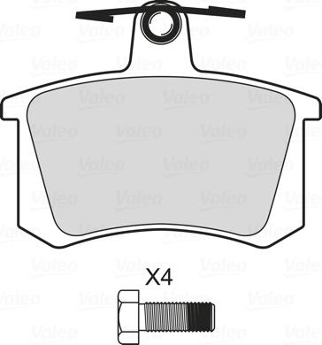 Valeo 601710 - Set placute frana,frana disc aaoparts.ro