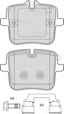 Valeo 601770 - Set placute frana,frana disc aaoparts.ro