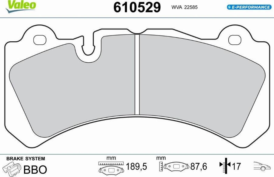Valeo 610529 - Set placute frana,frana disc aaoparts.ro