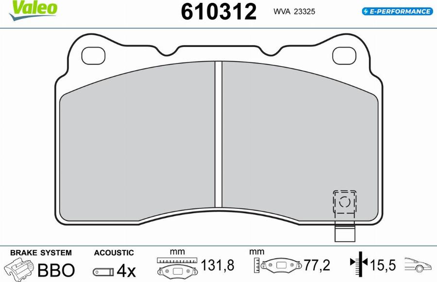 Valeo 610312 - Set placute frana,frana disc aaoparts.ro