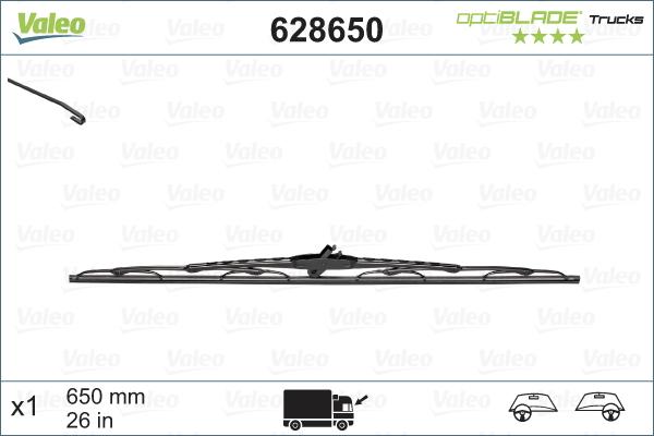 Valeo 628650 - Lamela stergator aaoparts.ro