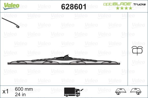 Valeo 628601 - Lamela stergator aaoparts.ro