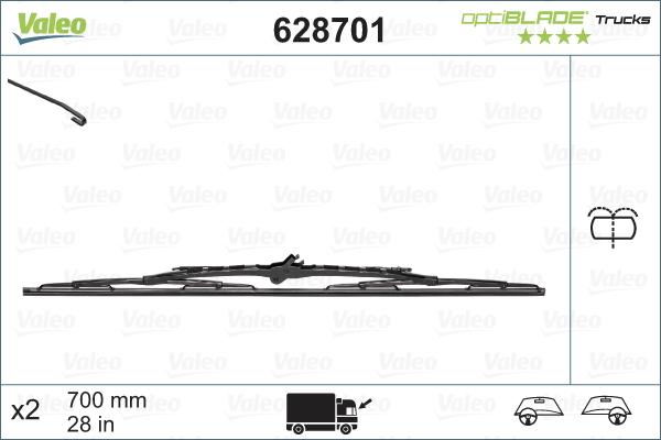 Valeo 628701 - Lamela stergator aaoparts.ro