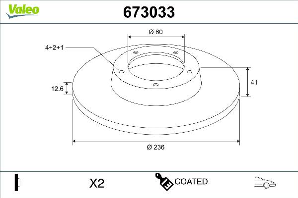 VALEO 673033 - Disc frana aaoparts.ro