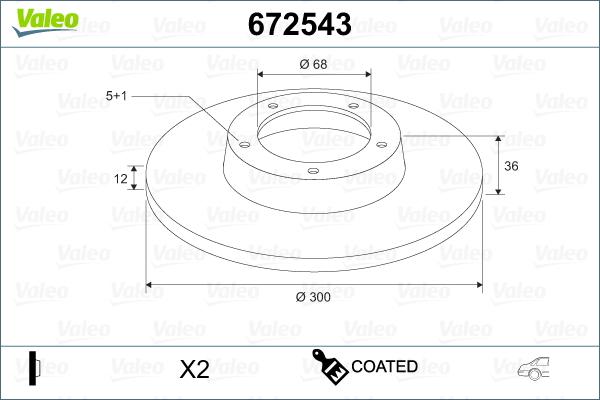 Valeo 672543 - Disc frana aaoparts.ro