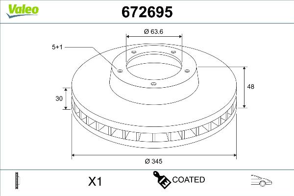 VALEO 672695 - Disc frana aaoparts.ro