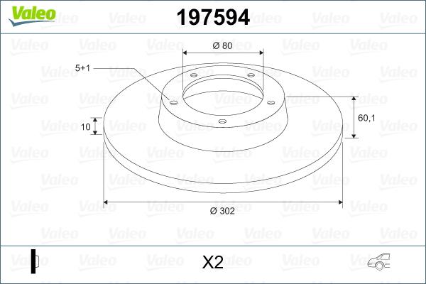 Valeo 197594 - Disc frana aaoparts.ro