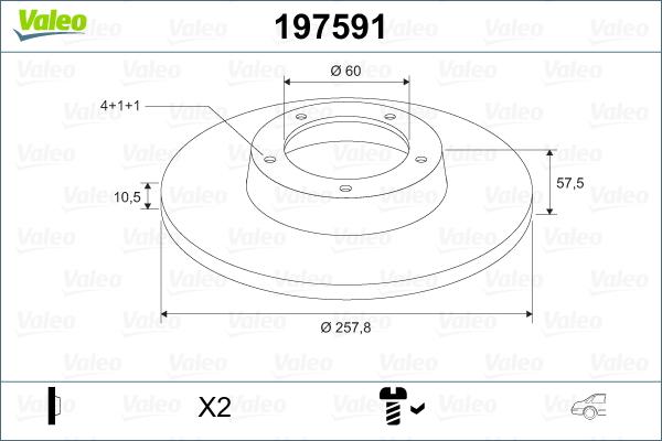 Valeo 197591 - Disc frana aaoparts.ro