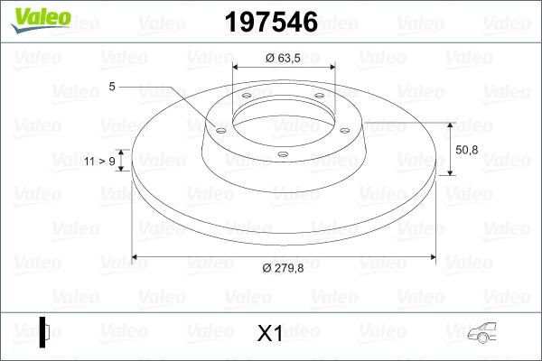 Valeo 197546 - Disc frana aaoparts.ro