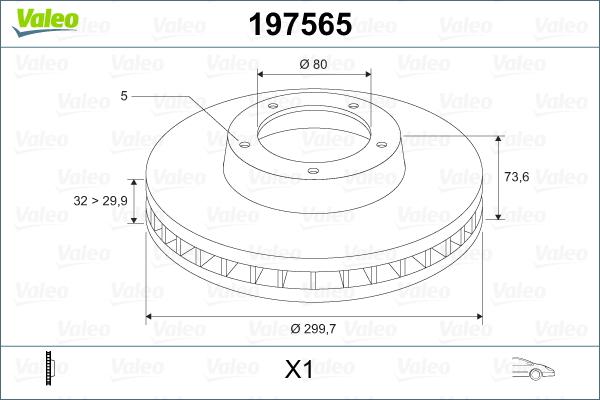 Valeo 197565 - Disc frana aaoparts.ro