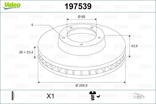 Valeo 197539 - Disc frana aaoparts.ro