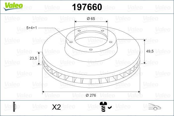 Valeo 197660 - Disc frana aaoparts.ro