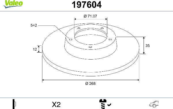 Valeo 197604 - Disc frana aaoparts.ro