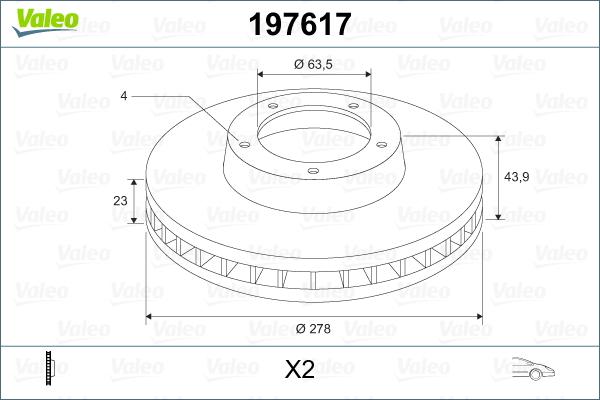 Valeo 197617 - Disc frana aaoparts.ro