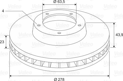 Valeo 197617 - Disc frana aaoparts.ro