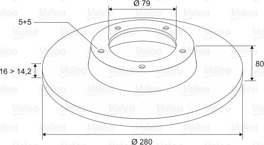 Valeo 197097 - Disc frana aaoparts.ro