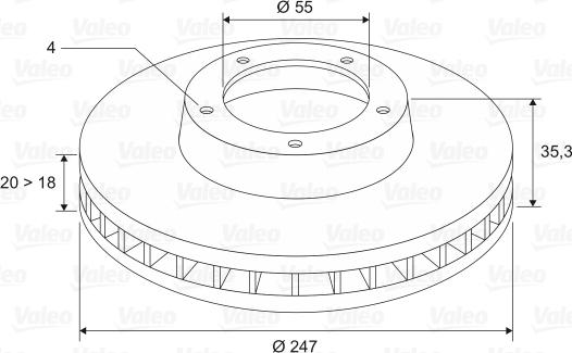 Valeo 197047 - Disc frana aaoparts.ro