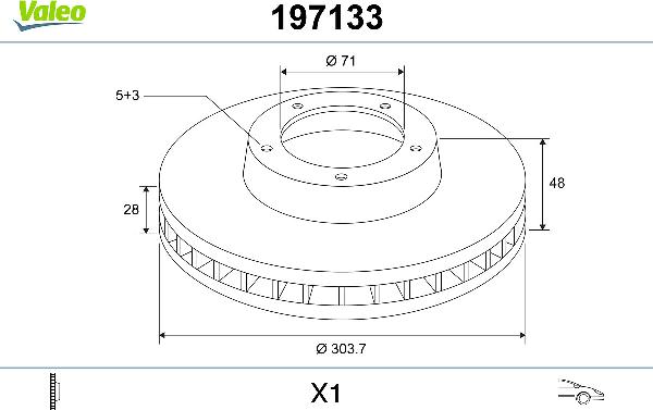 VALEO 197133 - Disc frana aaoparts.ro