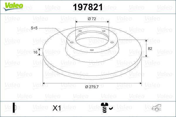 Valeo 197821 - Disc frana aaoparts.ro