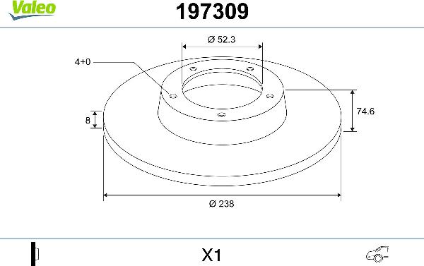 VALEO 197309 - Disc frana aaoparts.ro