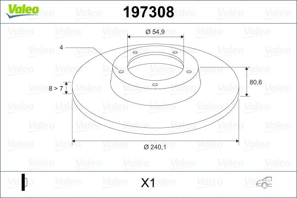 Valeo 197308 - Disc frana aaoparts.ro