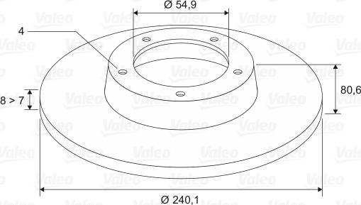 Valeo 197308 - Disc frana aaoparts.ro