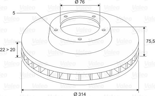 Valeo 197243 - Disc frana aaoparts.ro