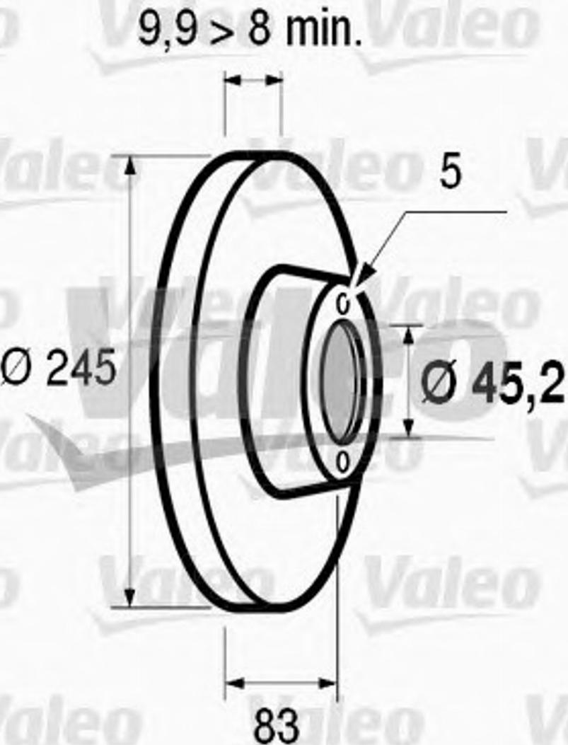 Valeo 186 410 - Disc frana aaoparts.ro