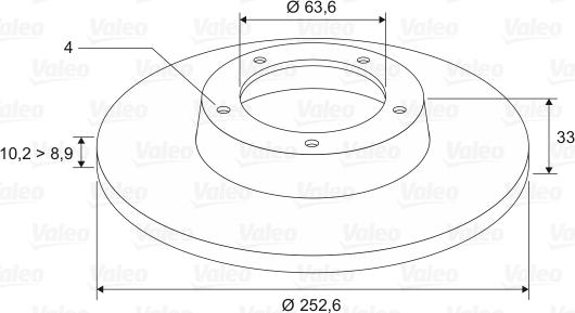 Valeo 186425 - Disc frana aaoparts.ro