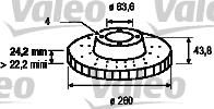 Valeo 186427 - Disc frana aaoparts.ro