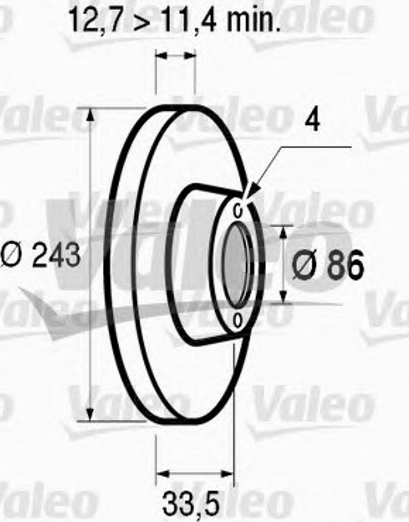 VALEO 186471 - Disc frana aaoparts.ro