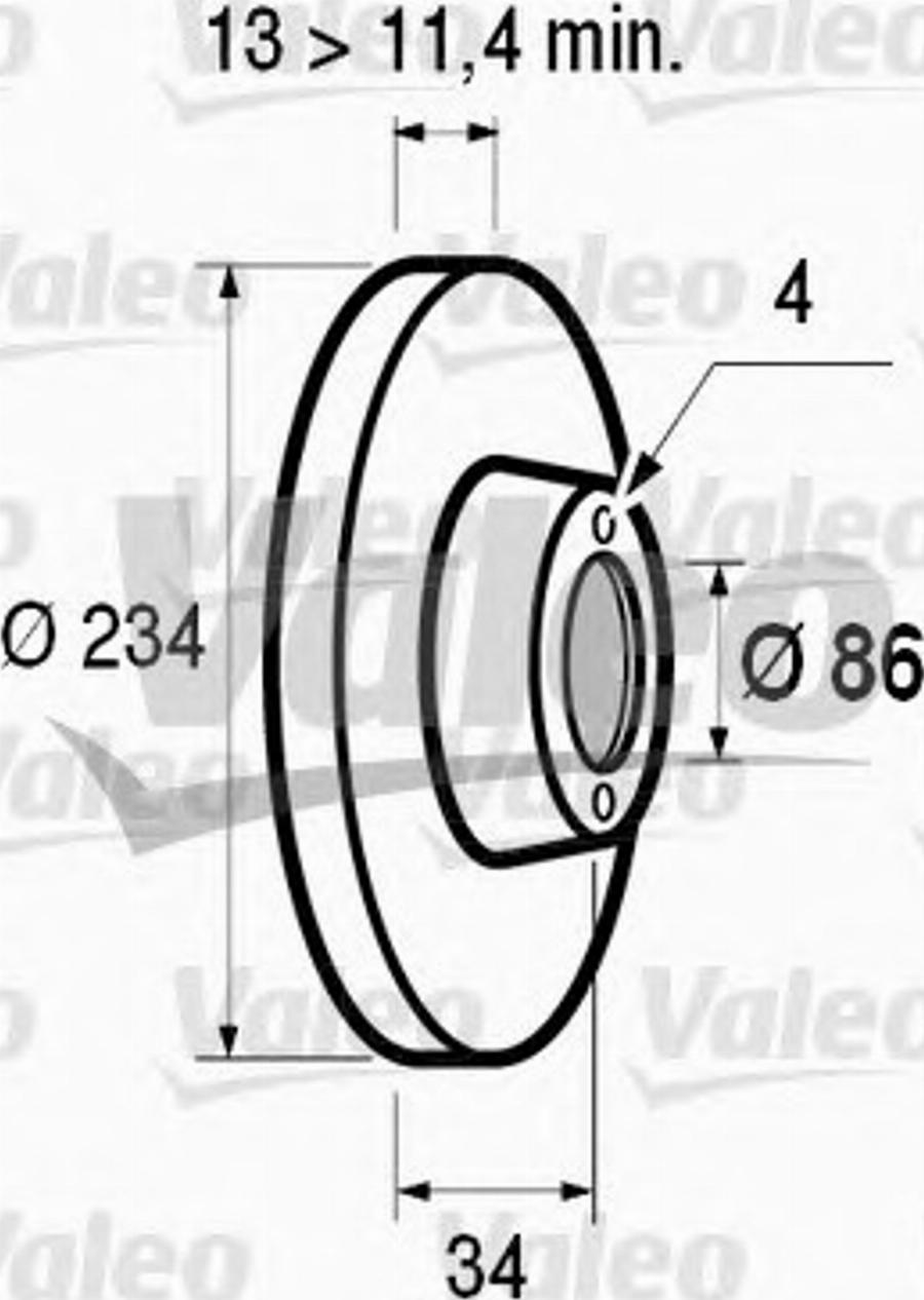 Valeo 186477 - Disc frana aaoparts.ro