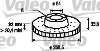 VALEO 186664 - Disc frana aaoparts.ro
