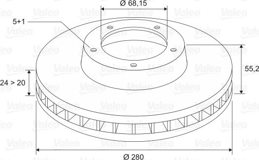 Valeo 186682 - Disc frana aaoparts.ro