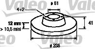 Valeo 186803 - Disc frana aaoparts.ro