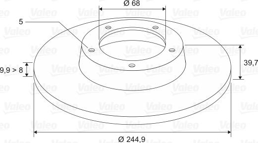 Valeo 186807 - Disc frana aaoparts.ro