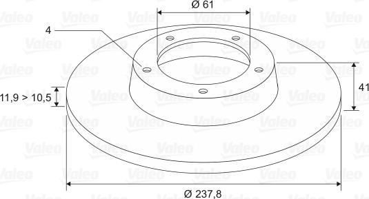 Valeo 186230 - Disc frana aaoparts.ro