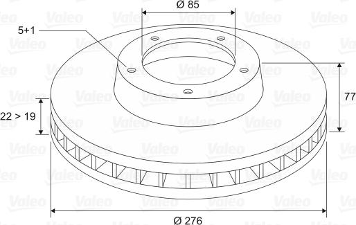 Valeo 186774 - Disc frana aaoparts.ro