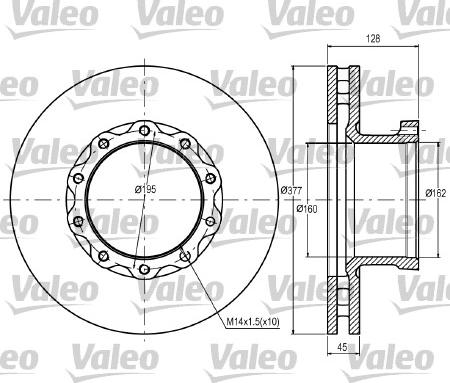 Valeo 187049 - Disc frana aaoparts.ro