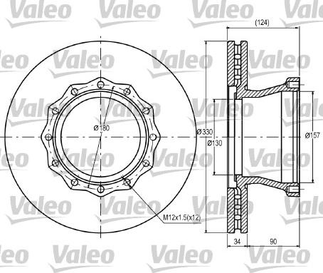 Valeo 187056 - Disc frana aaoparts.ro