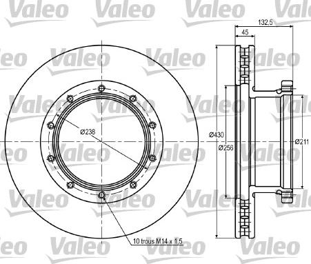Valeo 187051 - Disc frana aaoparts.ro