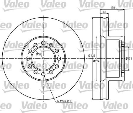 Valeo 187052 - Disc frana aaoparts.ro
