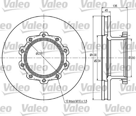 Valeo 187015 - Disc frana aaoparts.ro