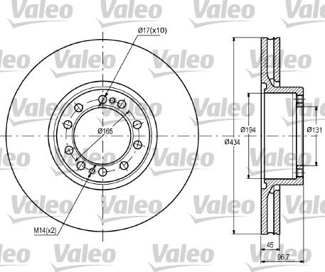 Valeo 187087 - Disc frana aaoparts.ro