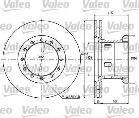 Valeo 187079 - Disc frana aaoparts.ro