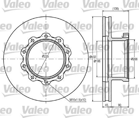 Valeo 187076 - Disc frana aaoparts.ro