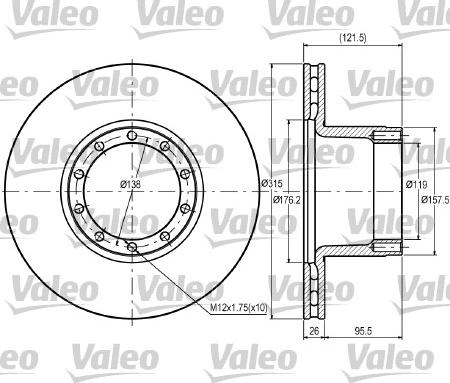 Valeo 187078 - Disc frana aaoparts.ro
