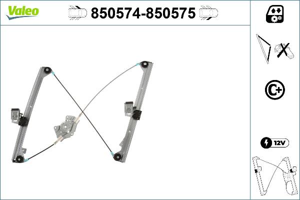 VALEO 850574 - Mecanism actionare geam aaoparts.ro