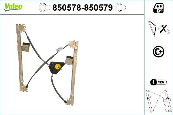 VALEO 850578 - Mecanism actionare geam aaoparts.ro