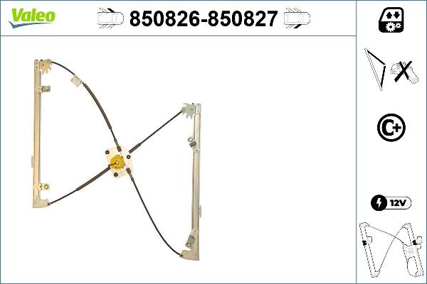 VALEO 850826 - Mecanism actionare geam aaoparts.ro